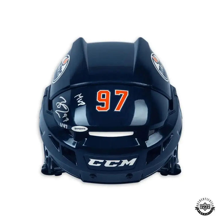 CONNOR MCDAVID SIGNÉ ET INSCRIT CCM EDMONTON OILERS CASQUE AUTHENTIQUE LTD/97