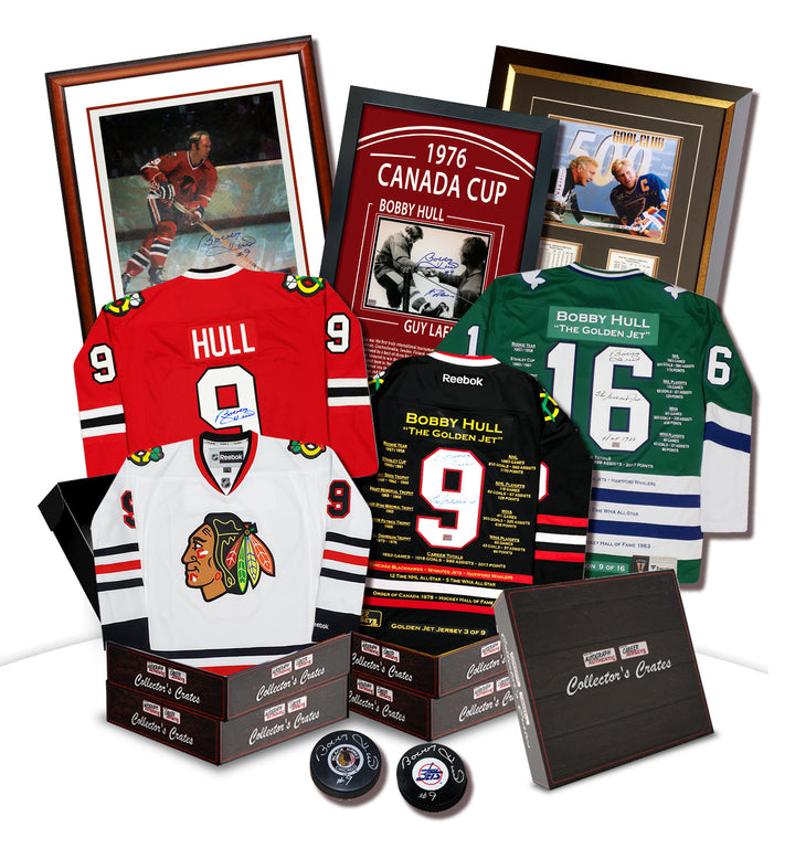 Collector'S Crate - Bobby Hull Golden Series - Limited To 20, Assorted, NHL, Hockey, Autographed, Signed, AACMH33314