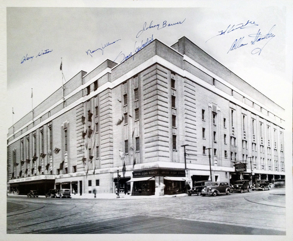 Tml Gardens 16X20 Signed 6X Stanley, Kennedy, Bower, Mahovlich, Ullman, Watson, Toronto Maple Leafs, NHL, Hockey, Autographed, Signed, AAHPH30315