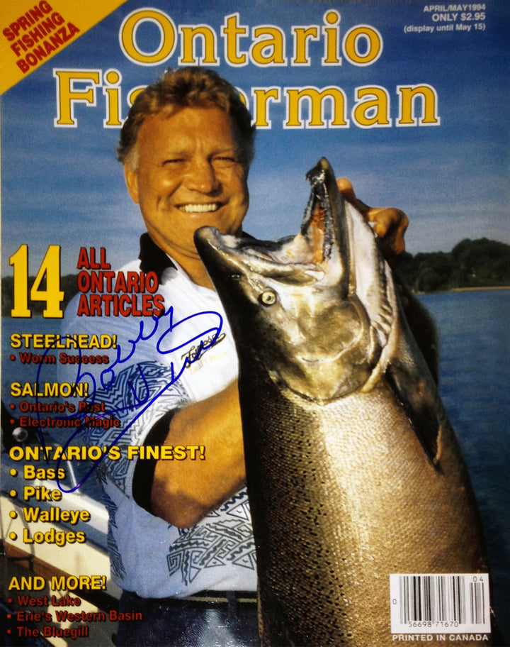 Bobby Hull Signed 8X10 Ontario Fisherman, Chicago Blackhawks, Chicago Blackhawks, NHL, Hockey, Autographed, Signed, AAHPH30241