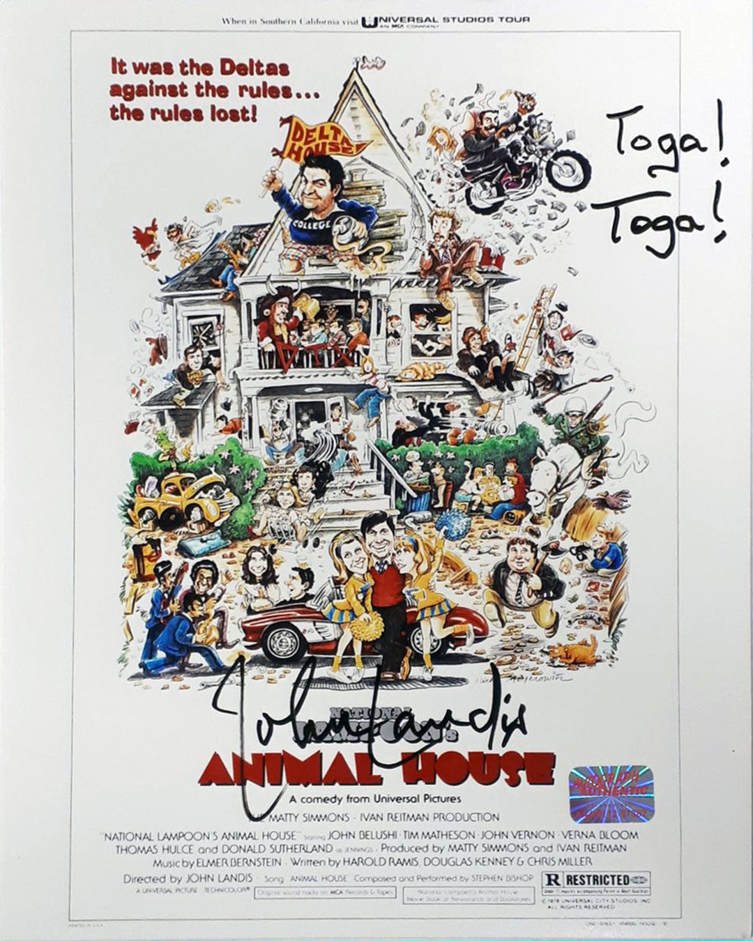 John Landis Signed 8X10 - Animal House Director, Animal House, Hollywood, Movie and Television, Autographed, Signed, AAOCM33308