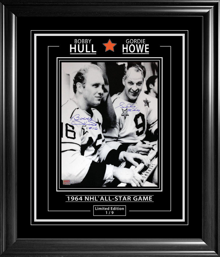 Gordie Howe & Bobby Hull Signed 11X14 Limited Edition #1/ 9, , NHL, Hockey, Autographed, Signed, AACMH33241