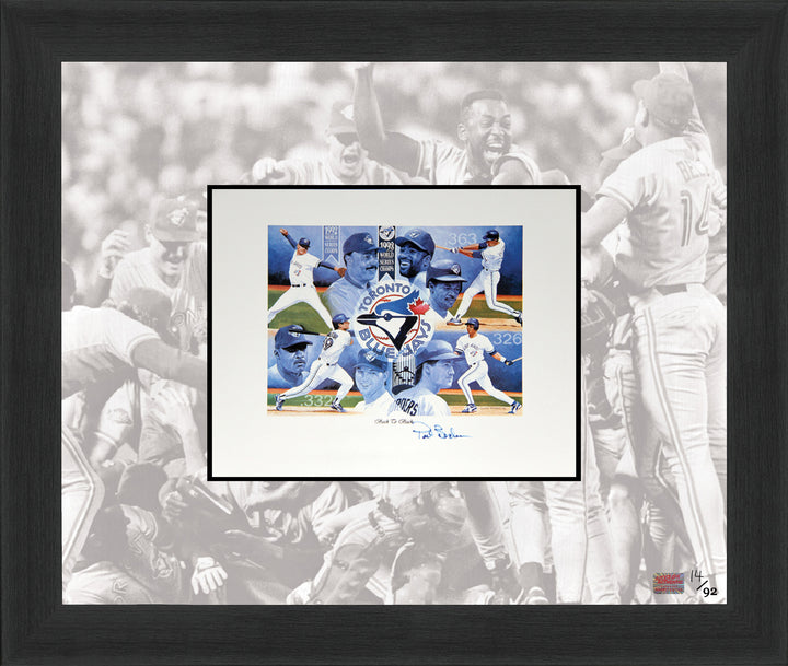 Framed Pat Borders Signed Litho Ltd Ed /92 Toronto Blue Jays Championship Mvp, Toronto Blue Jays, NHL, Hockey, Autographed, Signed, AACMH32957