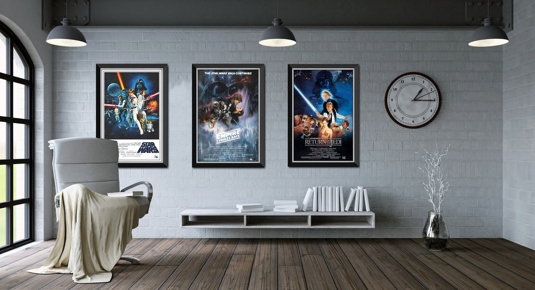 Star Wars Ep Vii The Force Awakens - Movie Poster Reprint Framed Canvas, Star Wars, Pop Culture Art, Movies, Collectibile Memorabilia, AAAPM32607