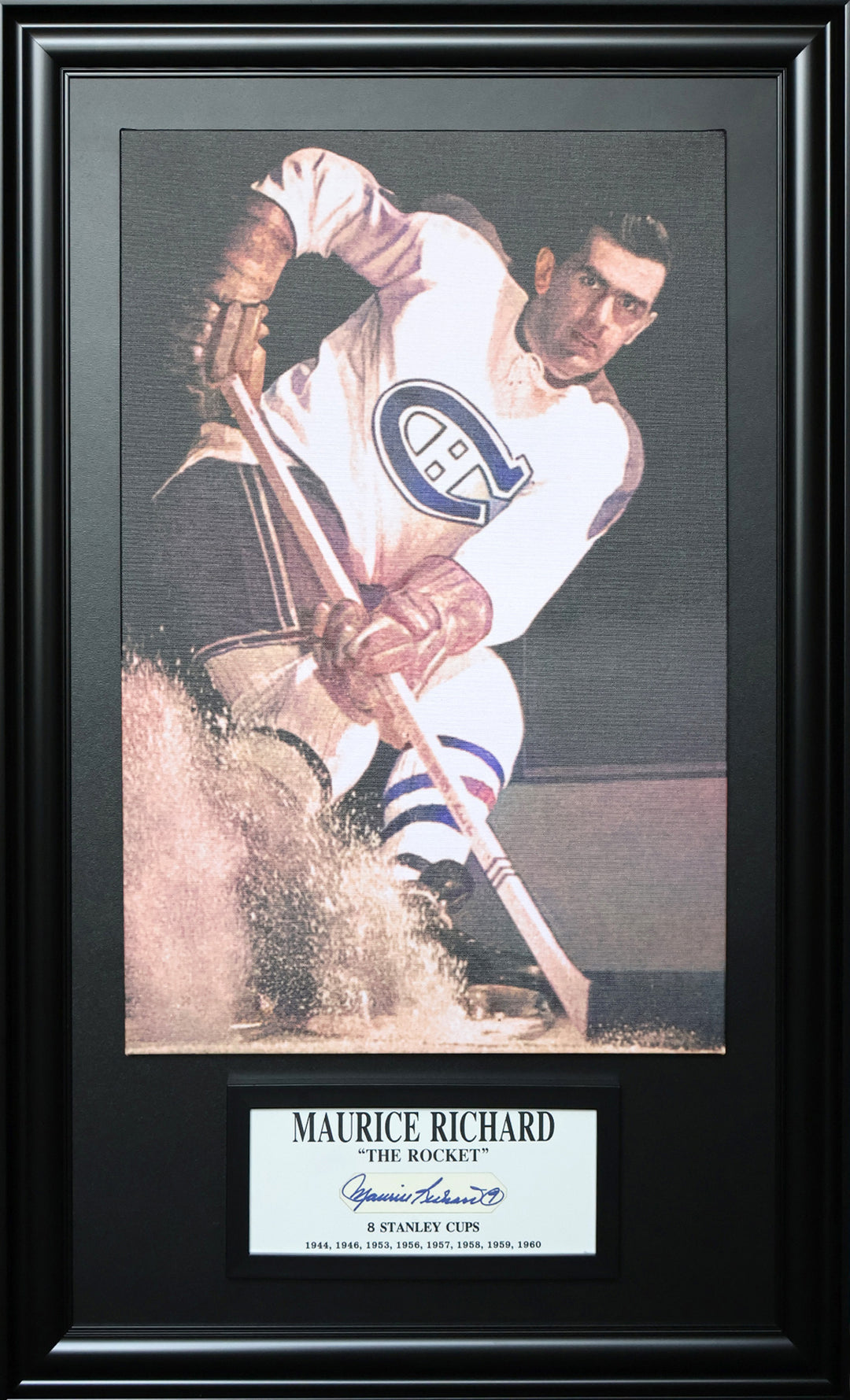 All Time Greats: Maurice Richard Signature Plaque & Canvas, Montreal Canadiens, NHL, Hockey, Autographed, Signed, AACMH33273