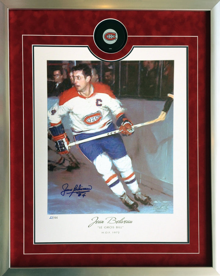 Autographed Jean Beliveau Lithograph Ltd. Ed. /44 Montreal Canadiens, Montreal Canadiens, NHL, Hockey, Autographed, Signed, AACMH31620