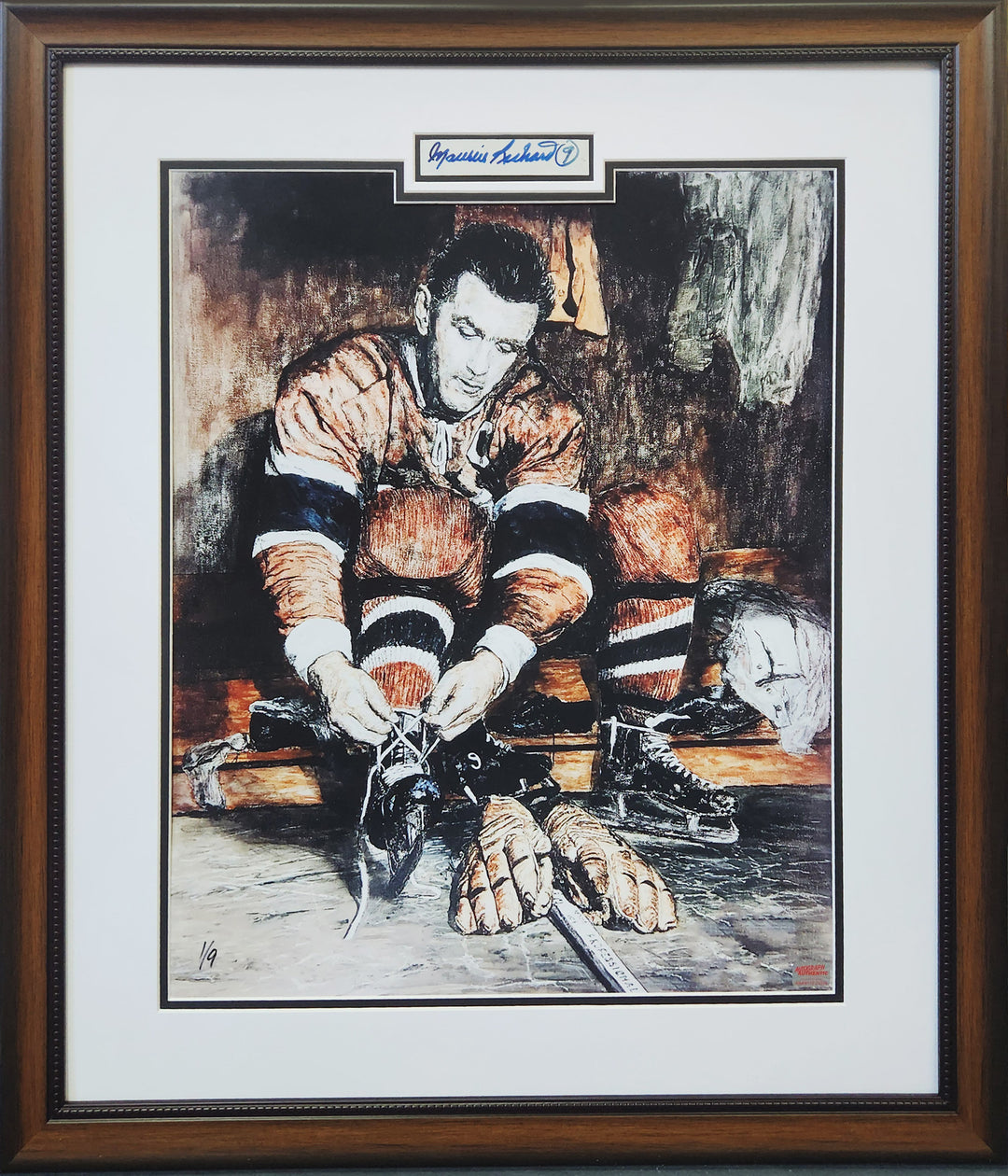 Maurice Richard Autographed Limited Edition #1 Of 9 Frame Montreal Canadiens, Montreal Canadiens, NHL, Hockey, Autographed, Signed, AACMH33229