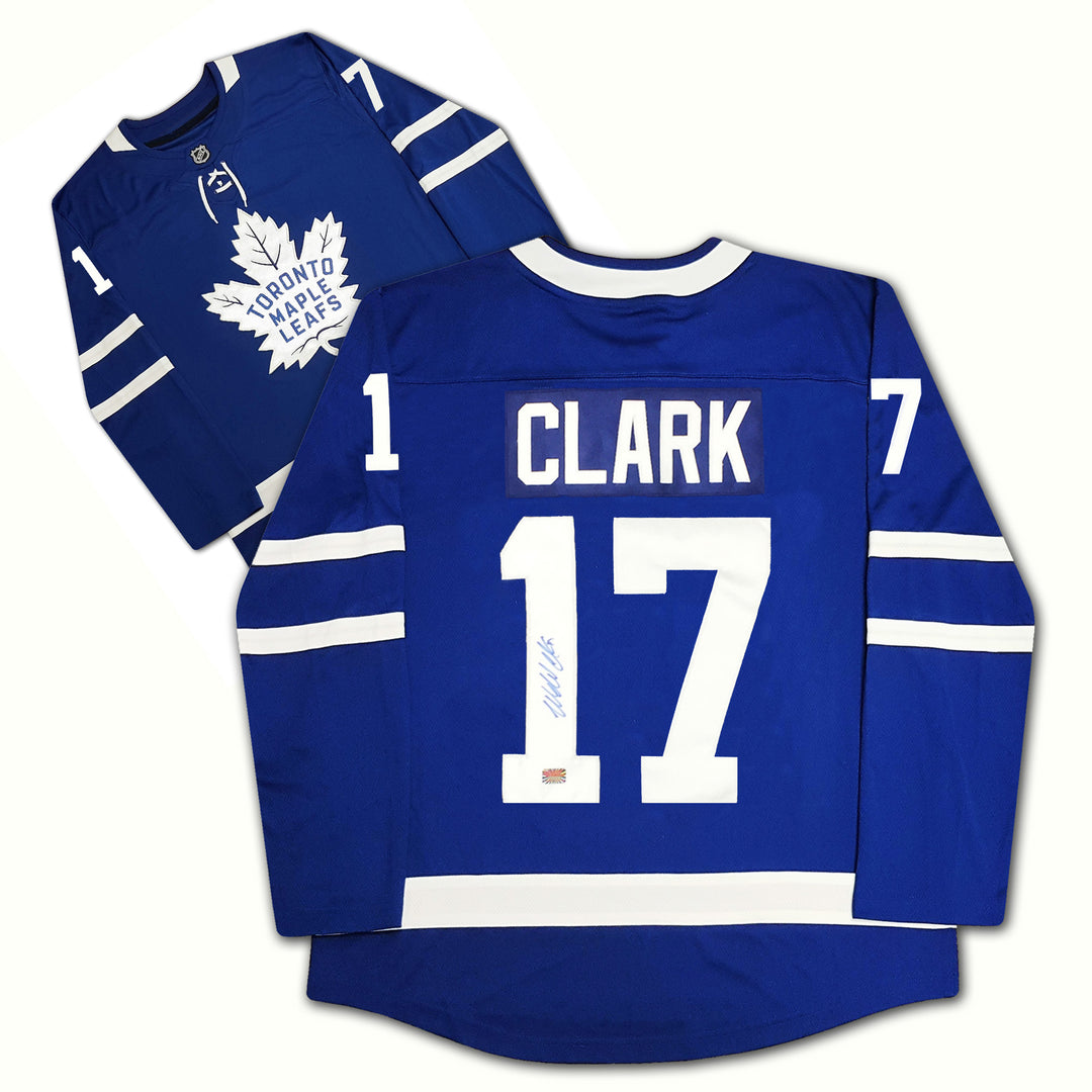 Wendel Clark Autographed Blue Toronto Maple Leafs Jersey, Toronto Maple Leafs, NHL, Hockey, Autographed, Signed, AAAJH30142