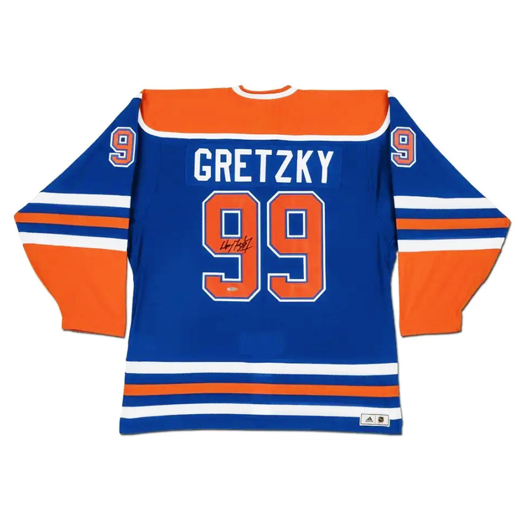 Wayne Gretzky Autographed Blue Adidas Edmonton Oilers Jersey Uda Coa, Edmonton Oilers, NHL, Hockey, Autographed, Signed, AAAJH31229