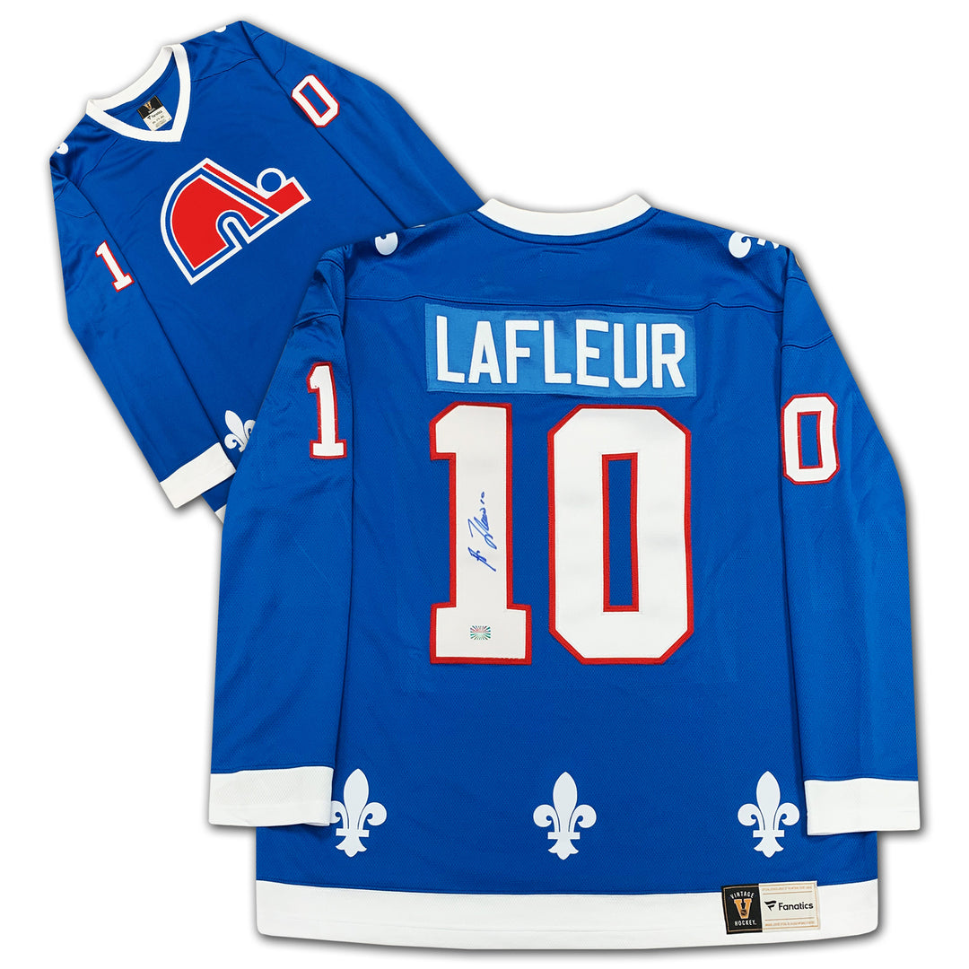 Guy Lafleur Autographed Quebec Nordiques Jersey, Quebec Nordiques, NHL, Hockey, Autographed, Signed, AAAJH33110