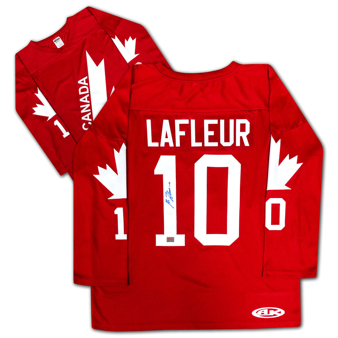 Guy Lafleur Autographed Red Team Canada 1976 Jersey, Team Canada, NHL, Hockey, Autographed, Signed, AAAJH33003