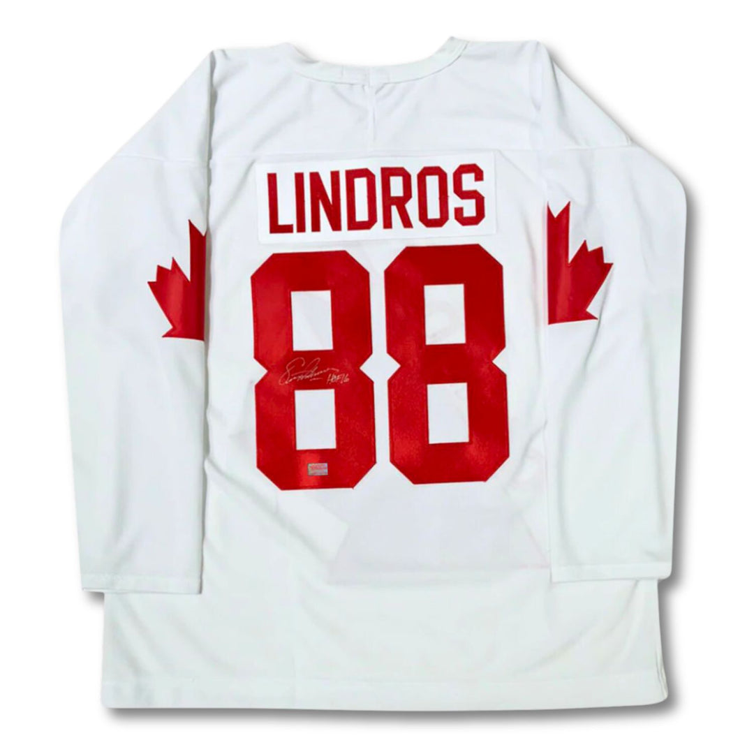 Eric Lindros Autographed Hhof Inscribed Team Canada Jersey, Team Canada, NHL, Hockey, Autographed, Signed, AAAJH33219