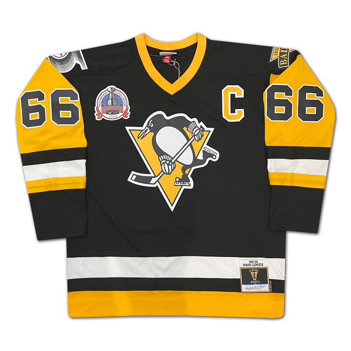 Mario Lemieux Signed Mitchell & Ness Jersey Pittsburgh Penguins, Pittsburgh Penguins, NHL, Hockey, Autographed, Signed, AAAJH33239