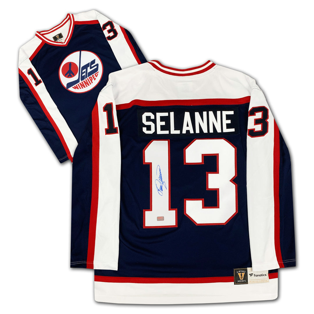 Teemu Selanne Autographed Winnipeg Jets Jersey, Winnipeg Jets, NHL, Hockey, Autographed, Signed, AAAJH30137