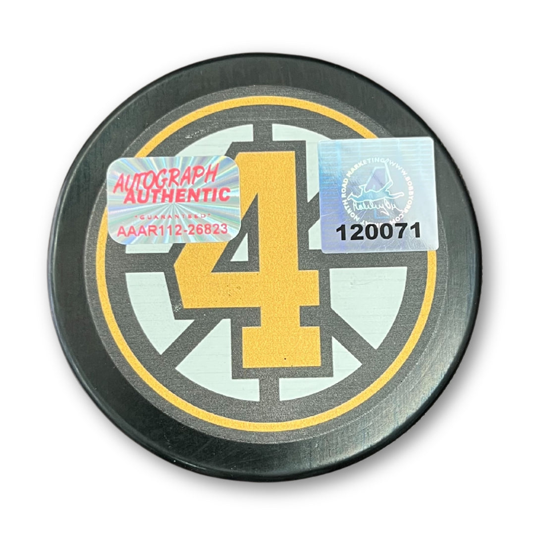 Bobby Orr Signed Flying Goal Hockey Puck - Boston Bruins, Boston Bruins, NHL, Hockey, Autographed, Signed, AAHPH33227