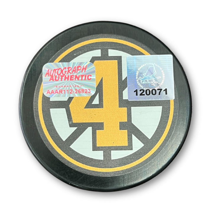 Bobby Orr Signed Flying Goal Hockey Puck - Boston Bruins, Boston Bruins, NHL, Hockey, Autographed, Signed, AAHPH33227