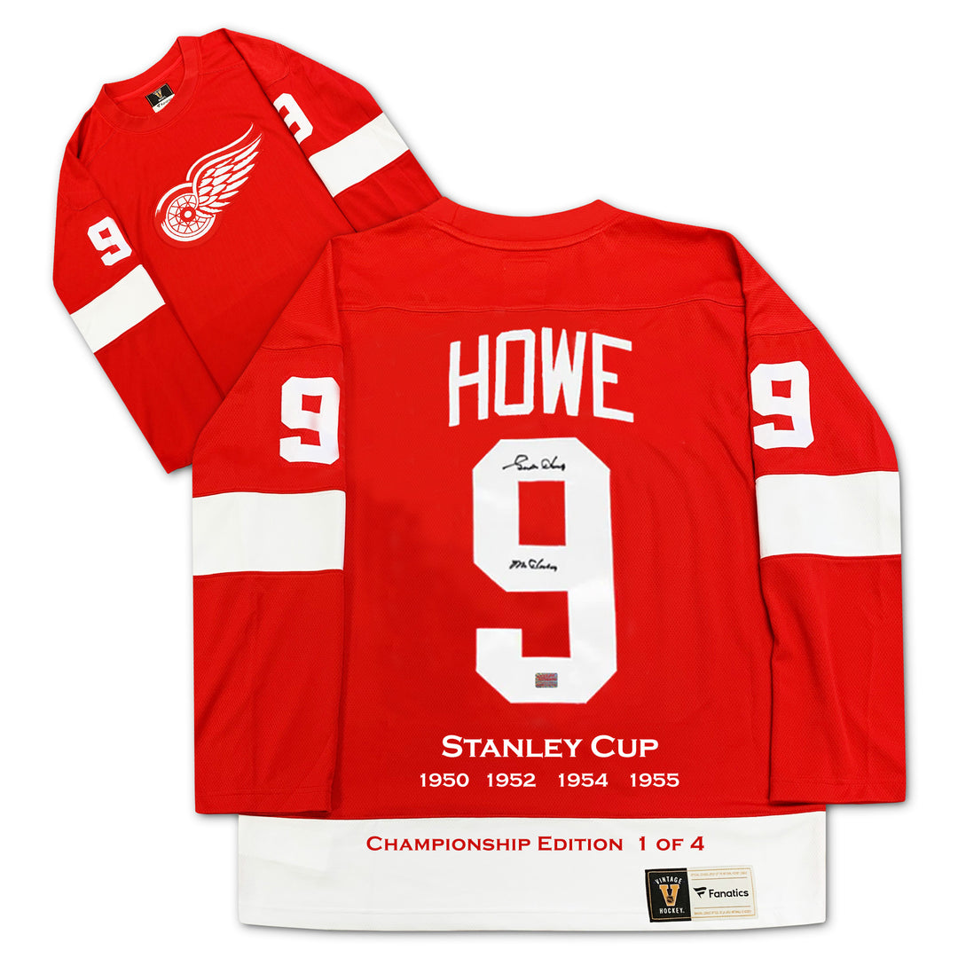Gordie Howe Signed Stanley Cup Edition Jersey #1/4 Detroit Red Wings, Detroit Red Wings, NHL, Hockey, Autographed, Signed, CJCJH33220