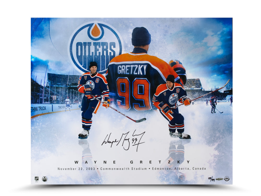 Wayne Gretzky Autographed & Inscribed Oilers Original Card Art - Upper Deck
